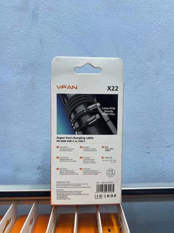 v fan super fast type c to c data cable